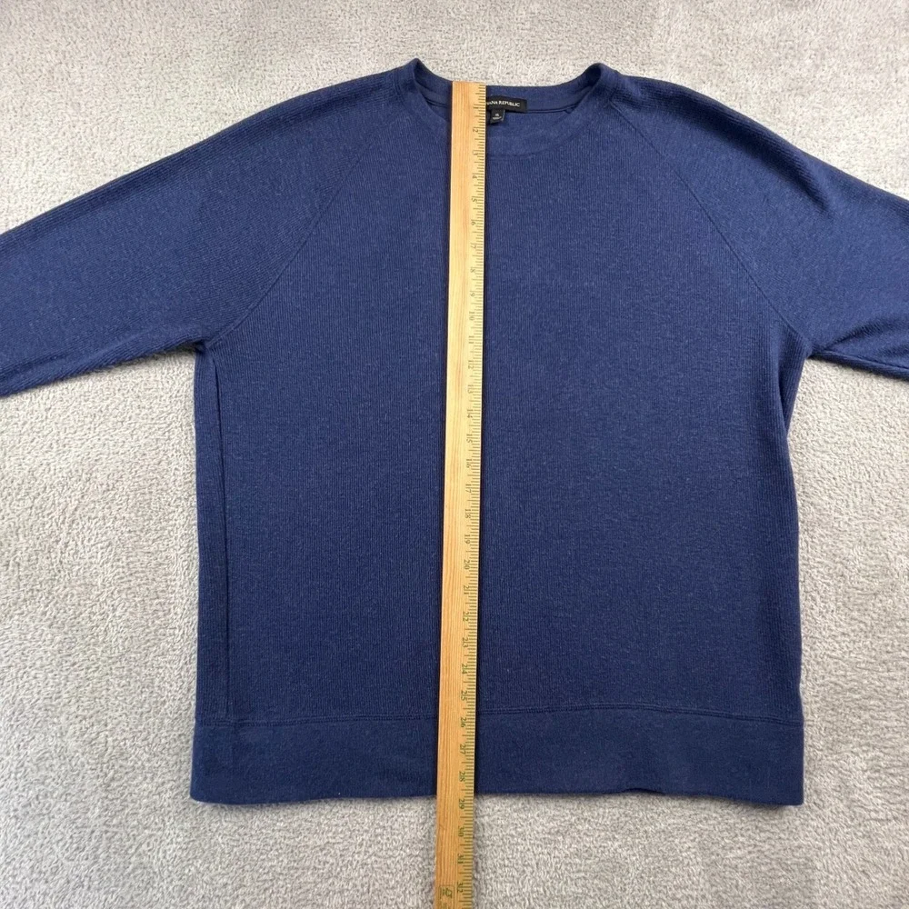 Banana Republic Sweater Mens‎ XL Blue Crewneck Cotton Blend Casual Basic Elegant